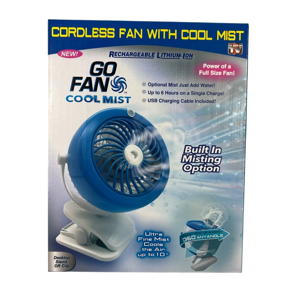 Spark Innovators Go Fan Cool Mist - Lithium Ion Fan w/Built in Mister!